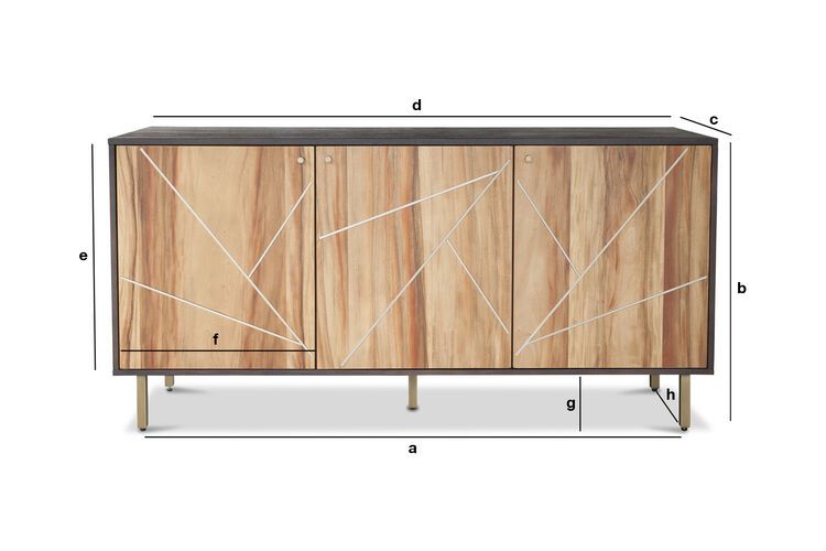 Aparador de madera Linéa - Diseño gráfico de alto